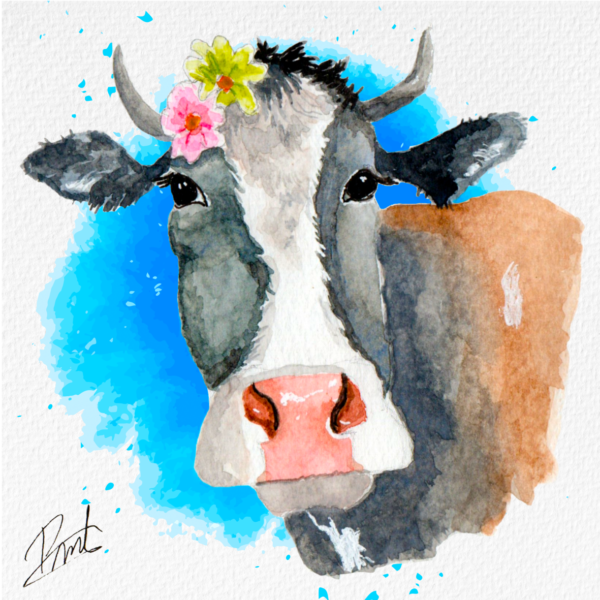 Cartel 20x20 Vaca