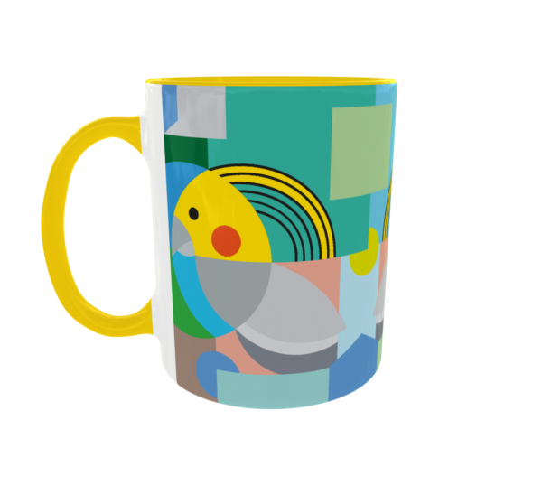 Taza Bicolor Cacatúa