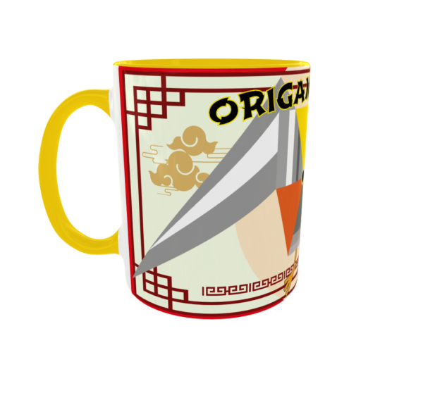 Taza Bicolor Origami Cacatúa - Imagen 3