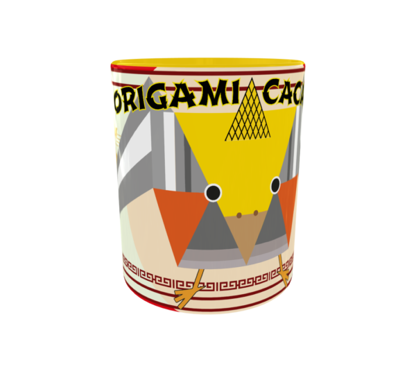 Taza Bicolor Origami Cacatúa