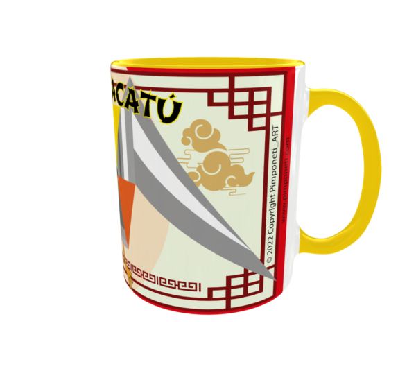 Taza Bicolor Origami Cacatúa - Imagen 2