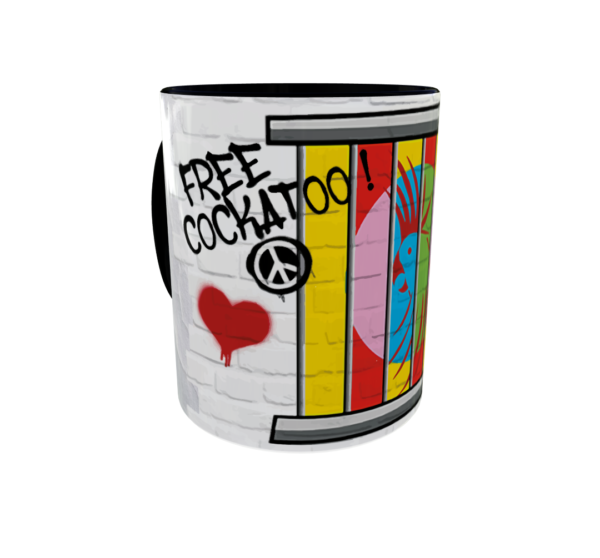 Taza Bicolor Free Cacatúa - Imagen 3