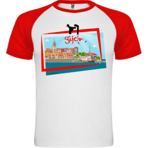 Camiseta Bicolor Gijón Cuadro