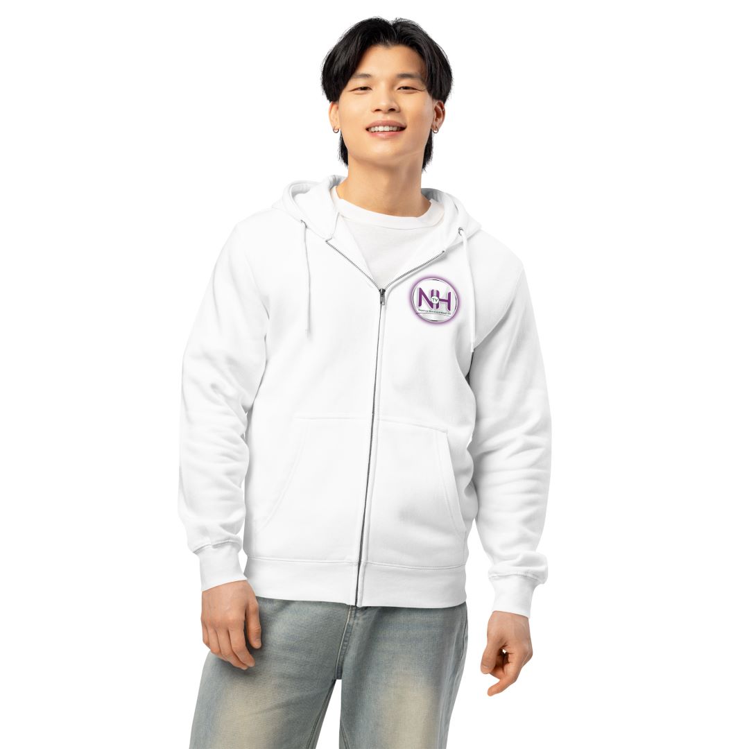 Sudadera Unisex Cremallera Nueva Humanidad TV – Blanco y Negro - Imagen 3