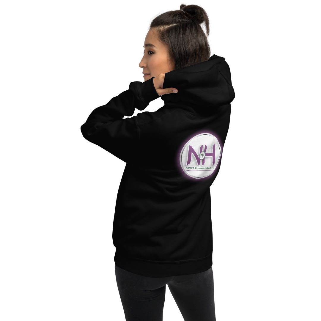 Sudadera Unisex Nueva Humanidad TV – Blanco y Negro - Imagen 8